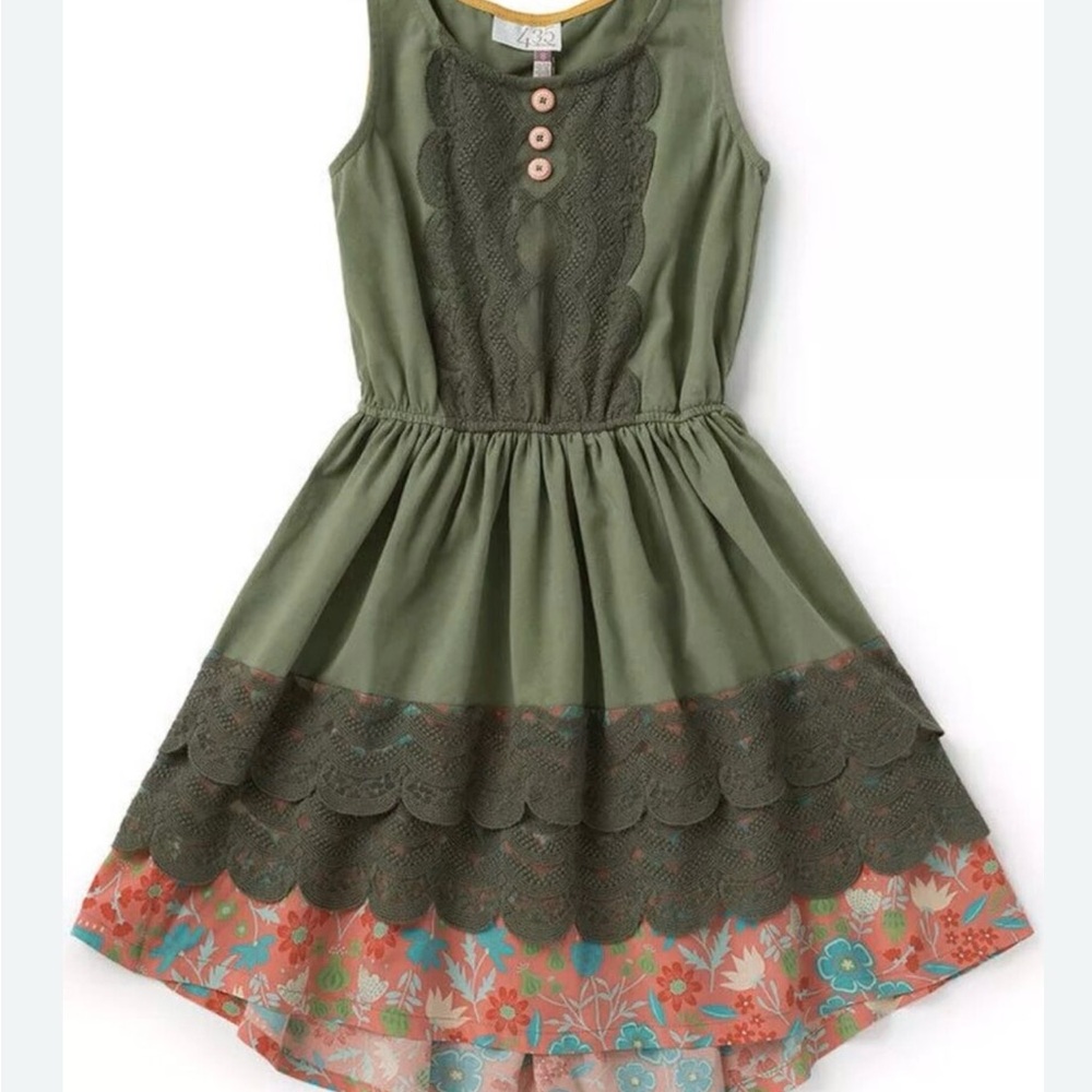 NWT Matilda Jane LARGE LIGHT RISING Olive sleeveless dress womens